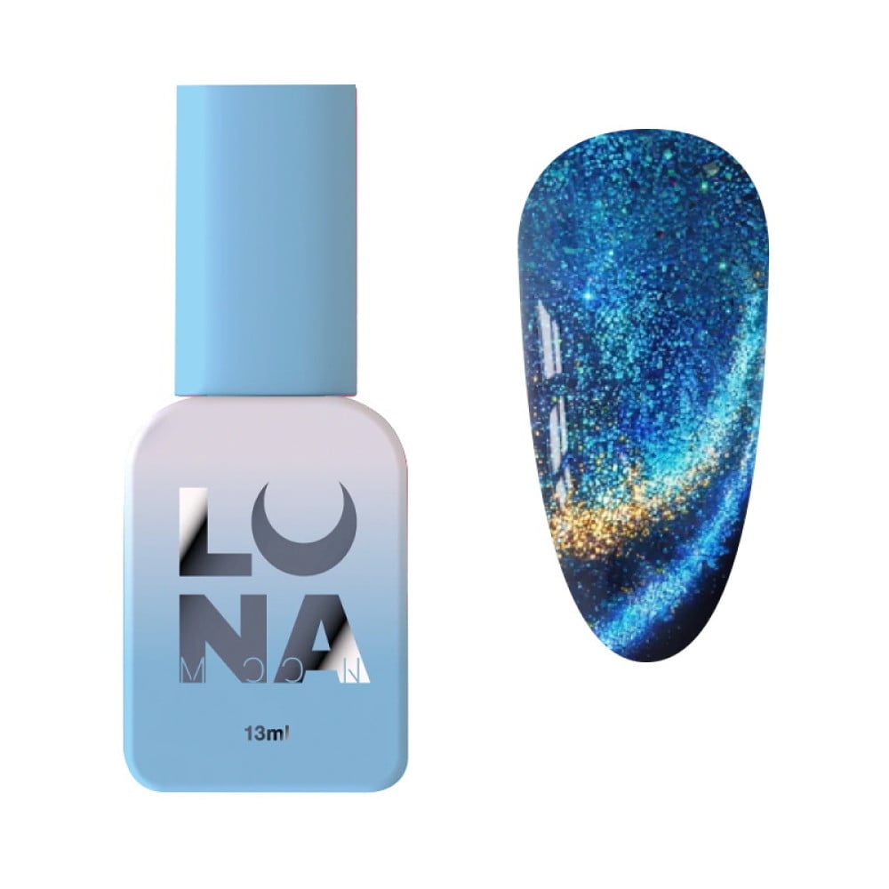 Гель-лак Luna Color Cat Eye Lumina 266 синьо-блакитний з персиковим переливом 8 мл