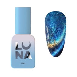 Гель-лак Luna Color Cat Eye Lumina 266 синьо-блакитний з персиковим переливом 8 мл