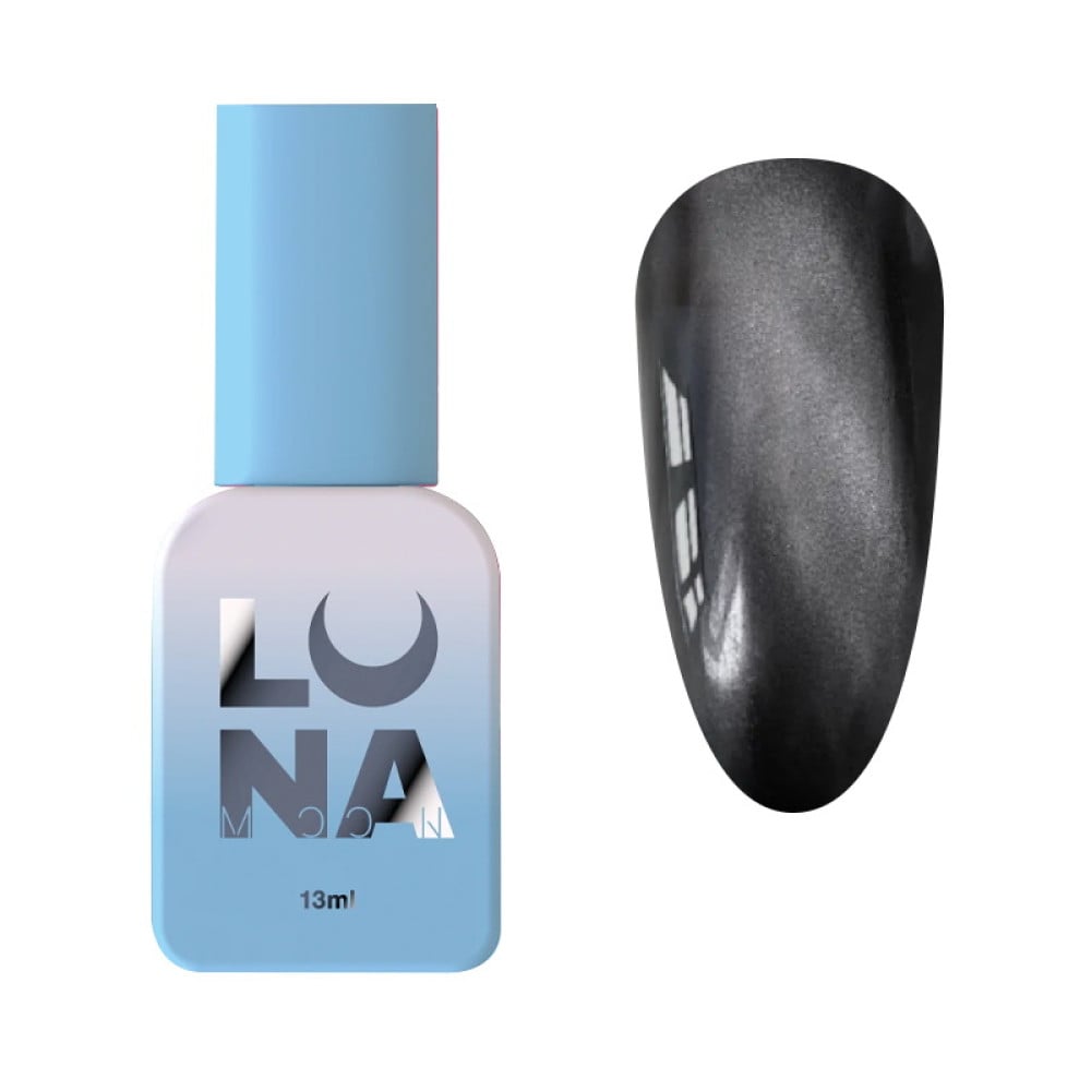 Гель-лак Luna Color Cat Eye Lumina 269 чорно-сірий з мікроблиско 8 мл