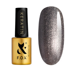 Гель-лак F.O.X Keratin Fashion Capsule 001 холодний світло-сірий із делікатним срібним шимером 7 мл