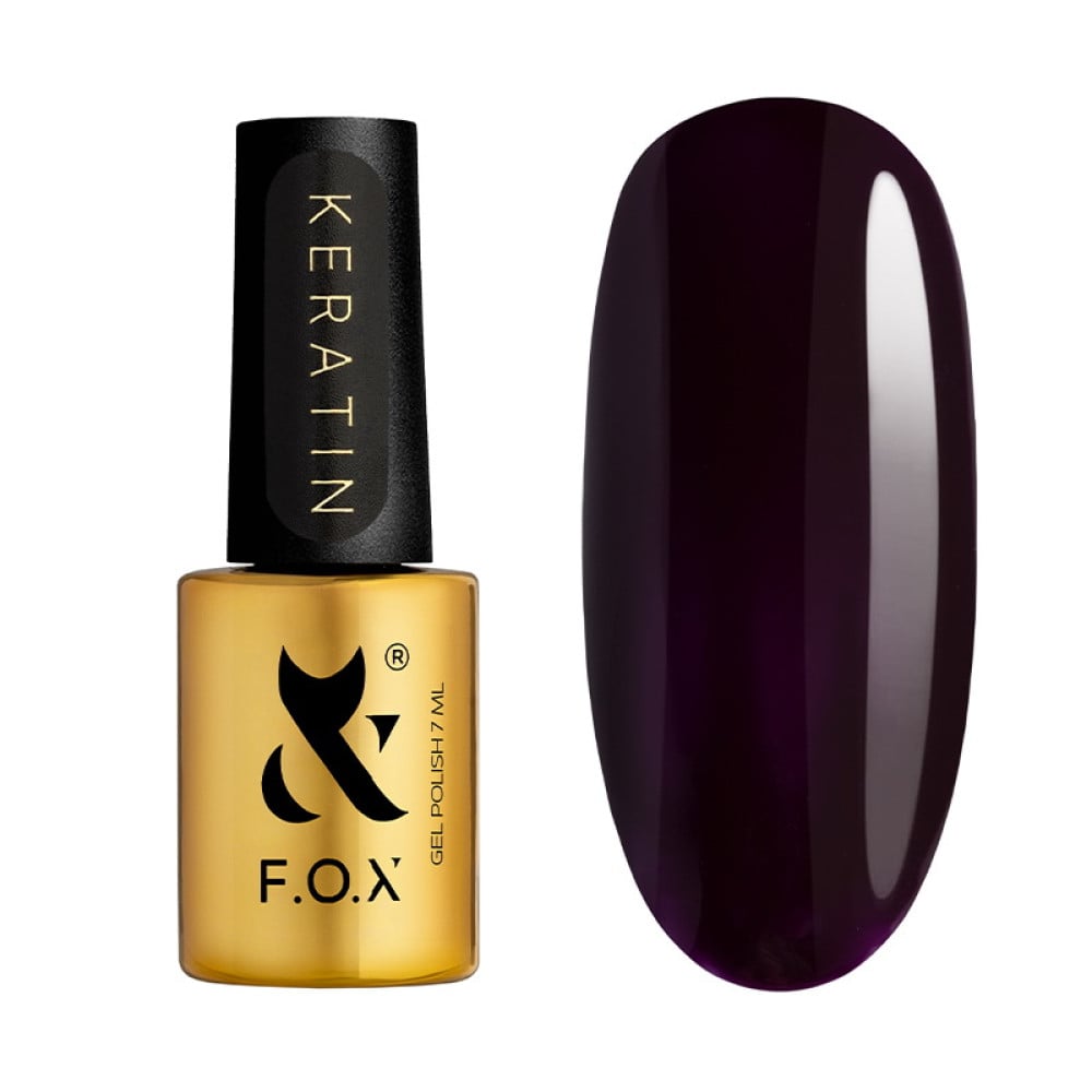 Гель-лак F.O.X Keratin Fashion Capsule 006 темний фіолетово-баклажановий 7 мл