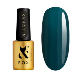 Гель-лак F.O.X Keratin Fashion Capsule 008 насичений бірюзово-петролейний 7 мл