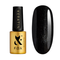 Гель-лак F.O.X Keratin Fashion Capsule 010 чорний з делікатним шимером 7 мл