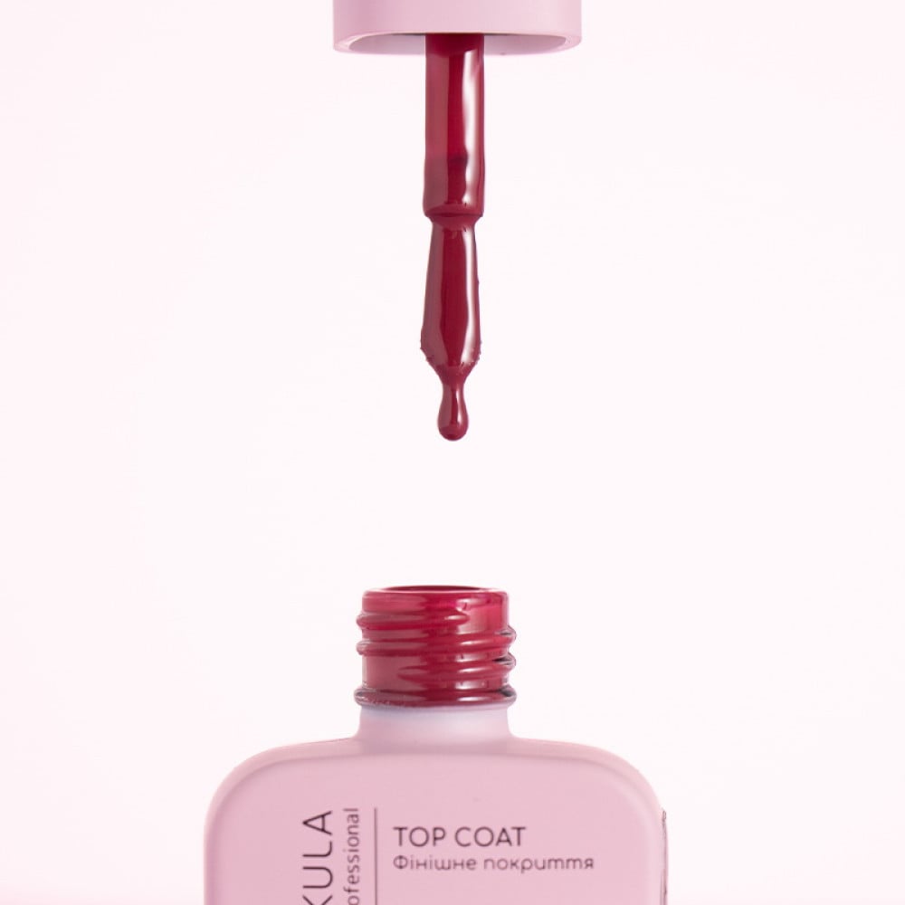 Топ для гель-лаку без липкого шару Nails Molekula Burgundy No Sticky Top бордо 12 мл