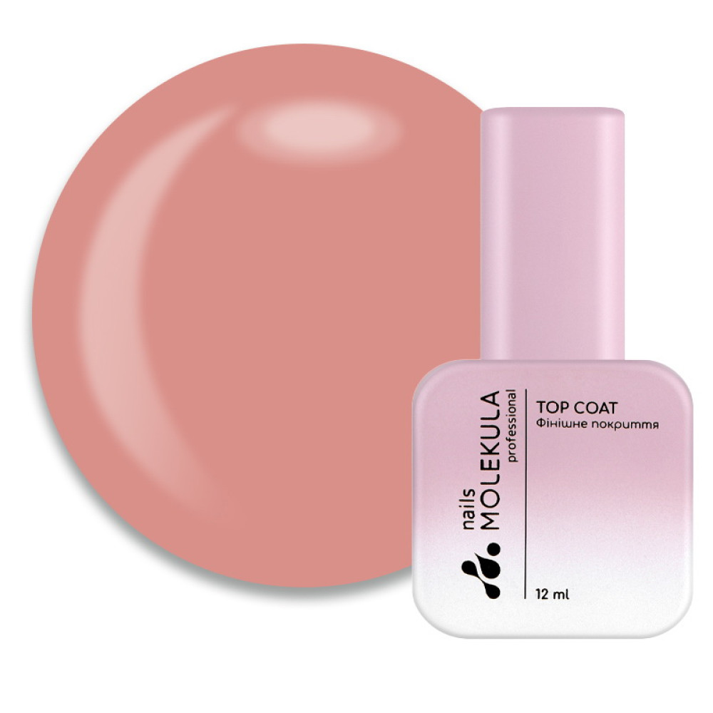 Топ для гель-лаку без липкого шару Nails Molekula Peach No Sticky Top персик 12 мл