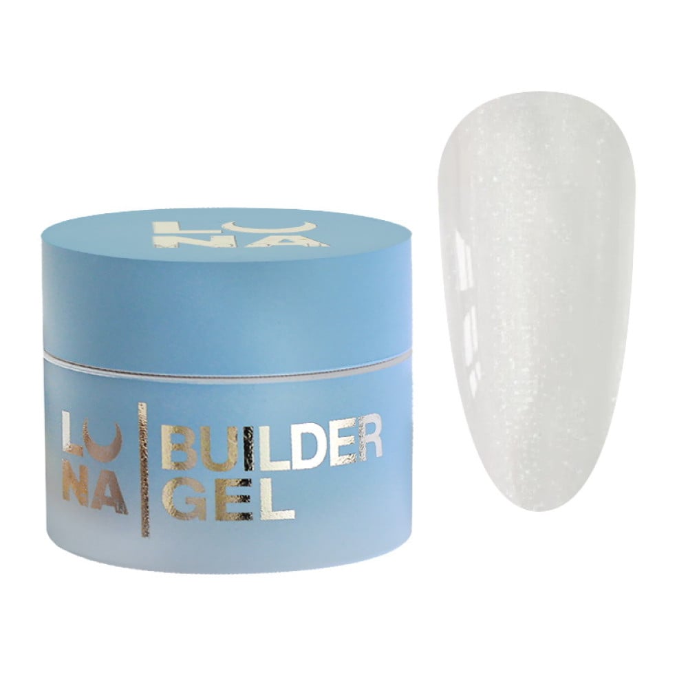 Гель для нарощування Luna Unicorn Shimmer Gel 05 молочний з шимером 30 мл