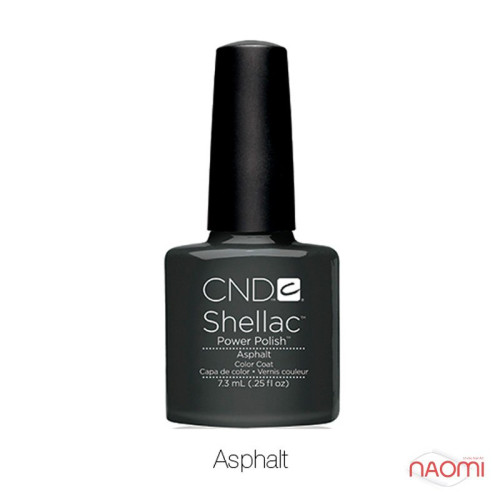 CND Shellac Asphalt темно-серый мокрый асфальт, 7,3 мл, фото 1, 392.00 грн.