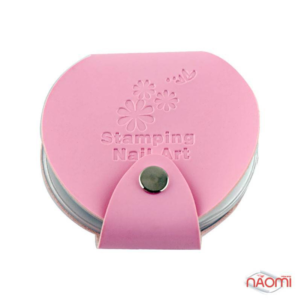Чехол для 24 дисков Stamping Nail Art, цвет светло-розовый