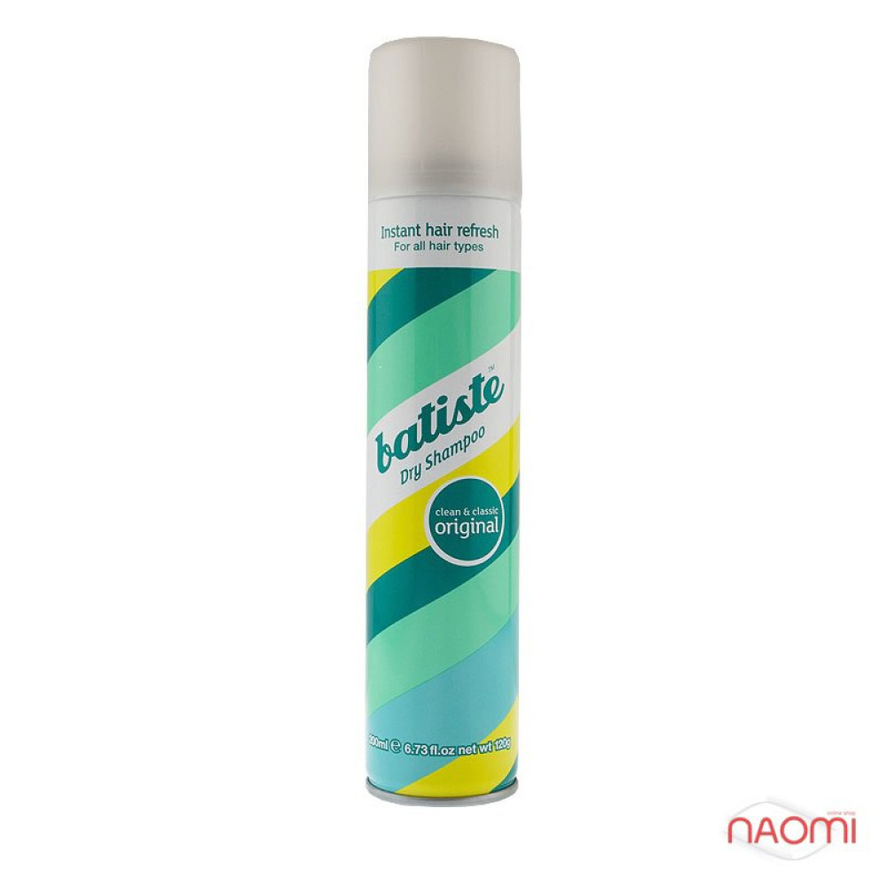 Сухой шампунь для волос - Batiste Dry Shampoo, Clean and Classic Original,  200 мл