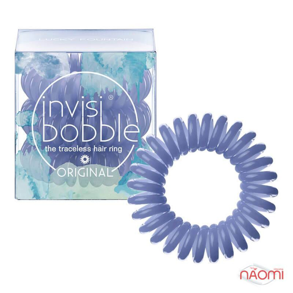 Резинка-браслет для волос Invisibobble ORIGINAL Lucky Fountain, цвет фиолетовый, 30х16 мм, 3 шт.