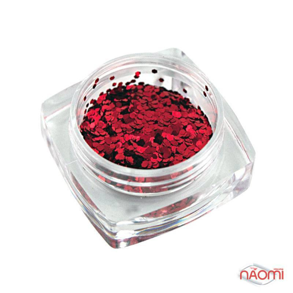 Декор для ногтей Salon Professional Чешуя, цвет красный, мелкая