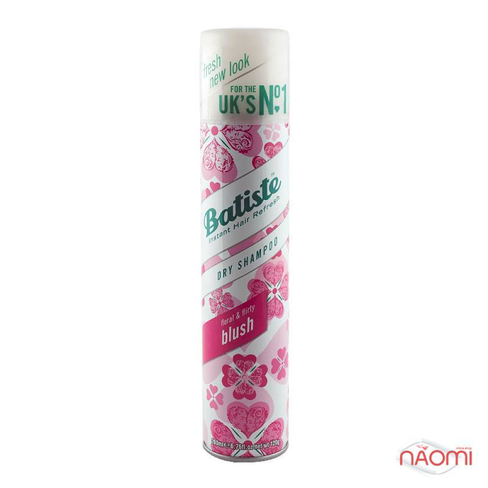Сухой шампунь для волос - Batiste Dry Shampoo, Floral flirty blush, 200 мл