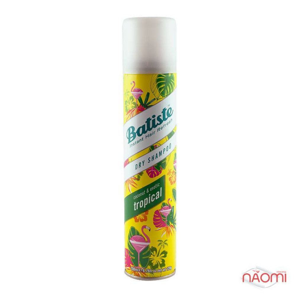 Сухой шампунь для волос - Batiste Dry Shampoo, Tropical Coconut&exotic, 200 мл