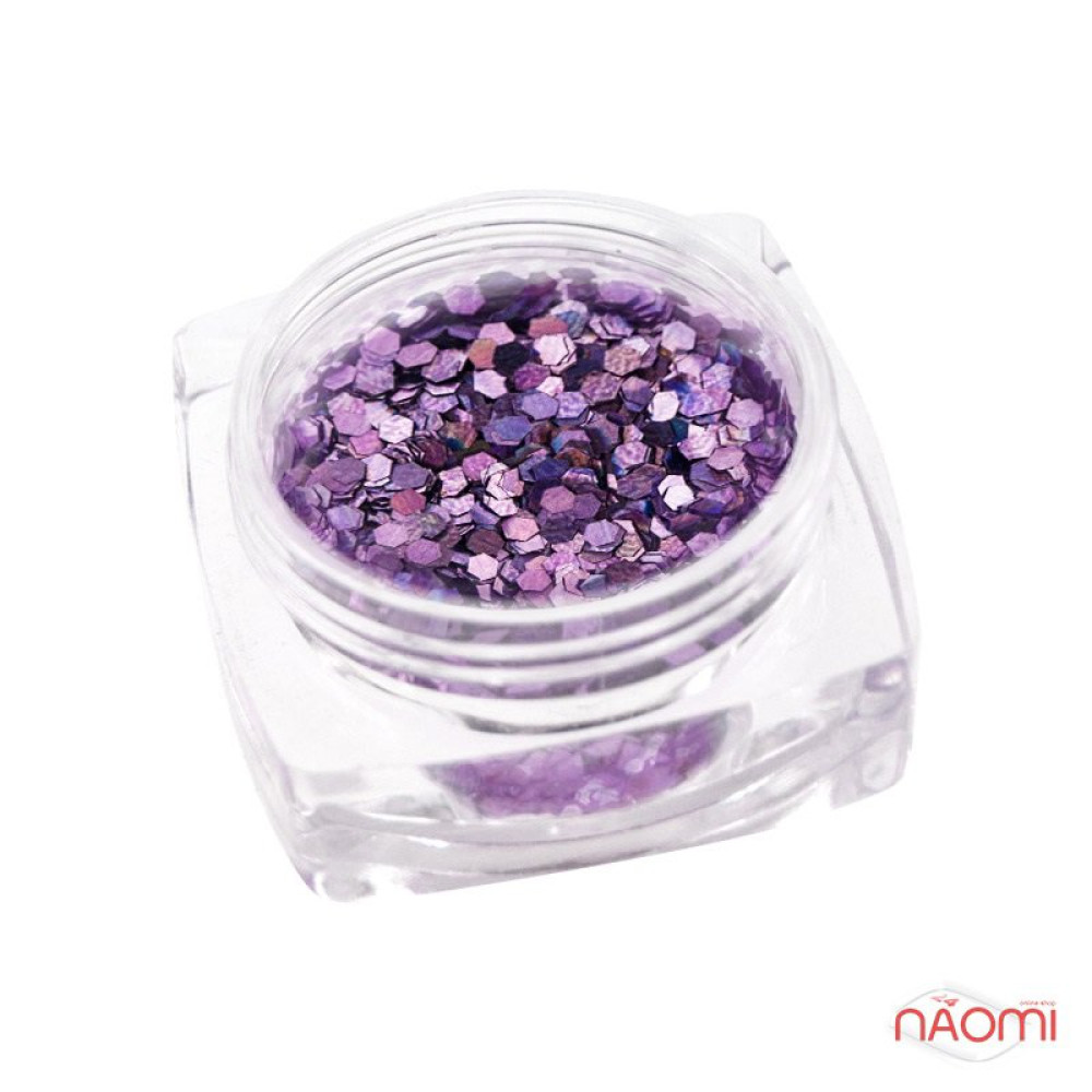 Декор для ногтей Salon Professional Чешуя, цвет фиолетовый, крупная