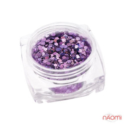 Декор для ногтей Salon Professional Чешуя, цвет фиолетовый, крупная
