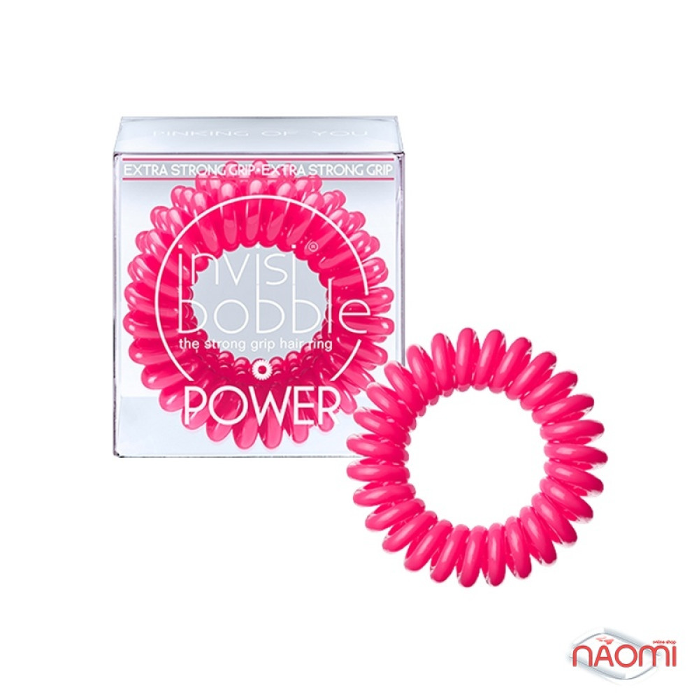 Резинка-браслет для волос Invisibobble POWER Pinking of you. цвет розовый. 40х25 мм. 3 шт.