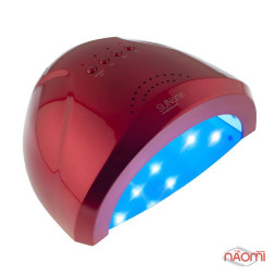 УФ LED лампа светодиодная Sun One 48 Вт и 24 Вт, таймер 5, 30 и 60 сек, цвет красный