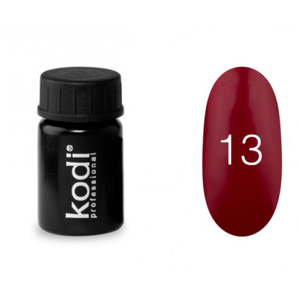 Гель-краска Kodi Professional 13, цвет бордовый с розовыми шиммерами, 4 мл