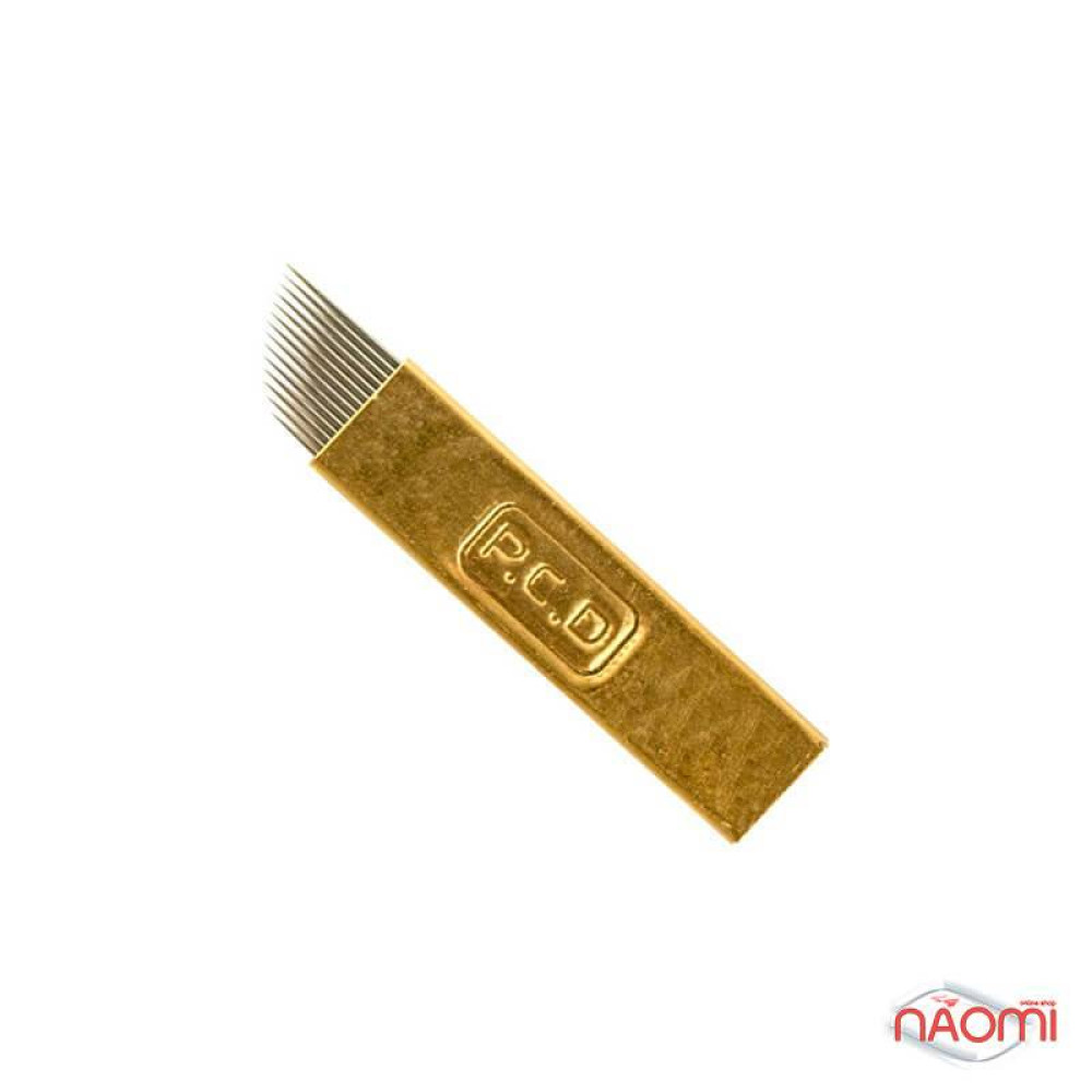 Игла для микроблейдинга PCD 14 контактов 0,25 мм, золотая