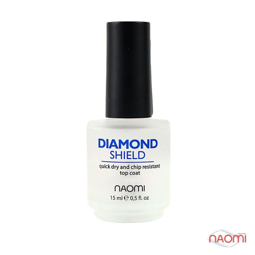 Топ быстросохнущий для лака Naomi Diamond Shield, 15 мл, фото 1, 69 грн.