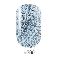 Лак Naomi 286 блідо блакитний з чорними вкрапленнями. 12 мл
