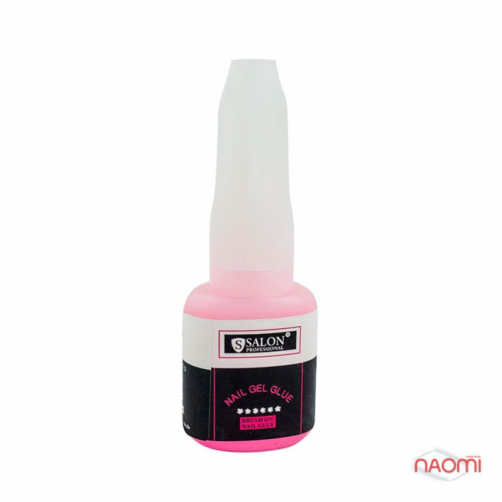 Клей-гель для нігтів з пензликом Salon-Professional. рожевий. 10 г