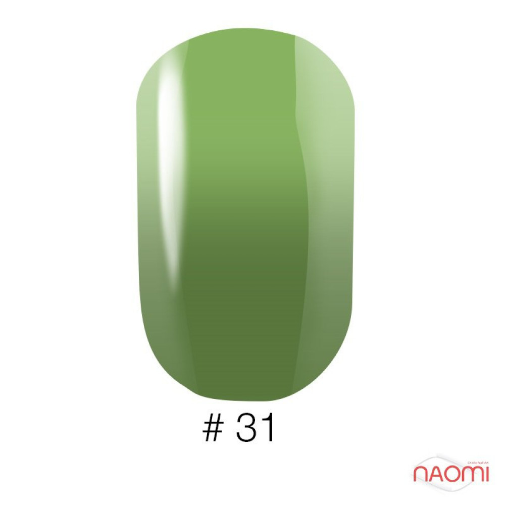 Гель-лак Naomi Thermo Collection 31 світло-зелений з переходом в молочно-зелений, 6 мл