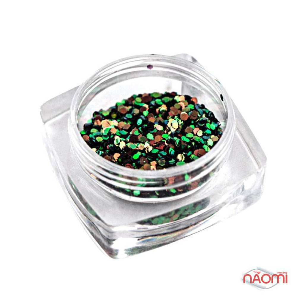 Декор для ногтей Salon Professional Чешуя, цвет зелено-синий, мелкая 360