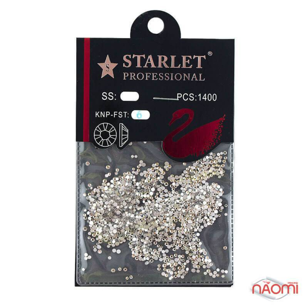 Стразы Starlet Professional №6, цвет серебро, 1400 шт.