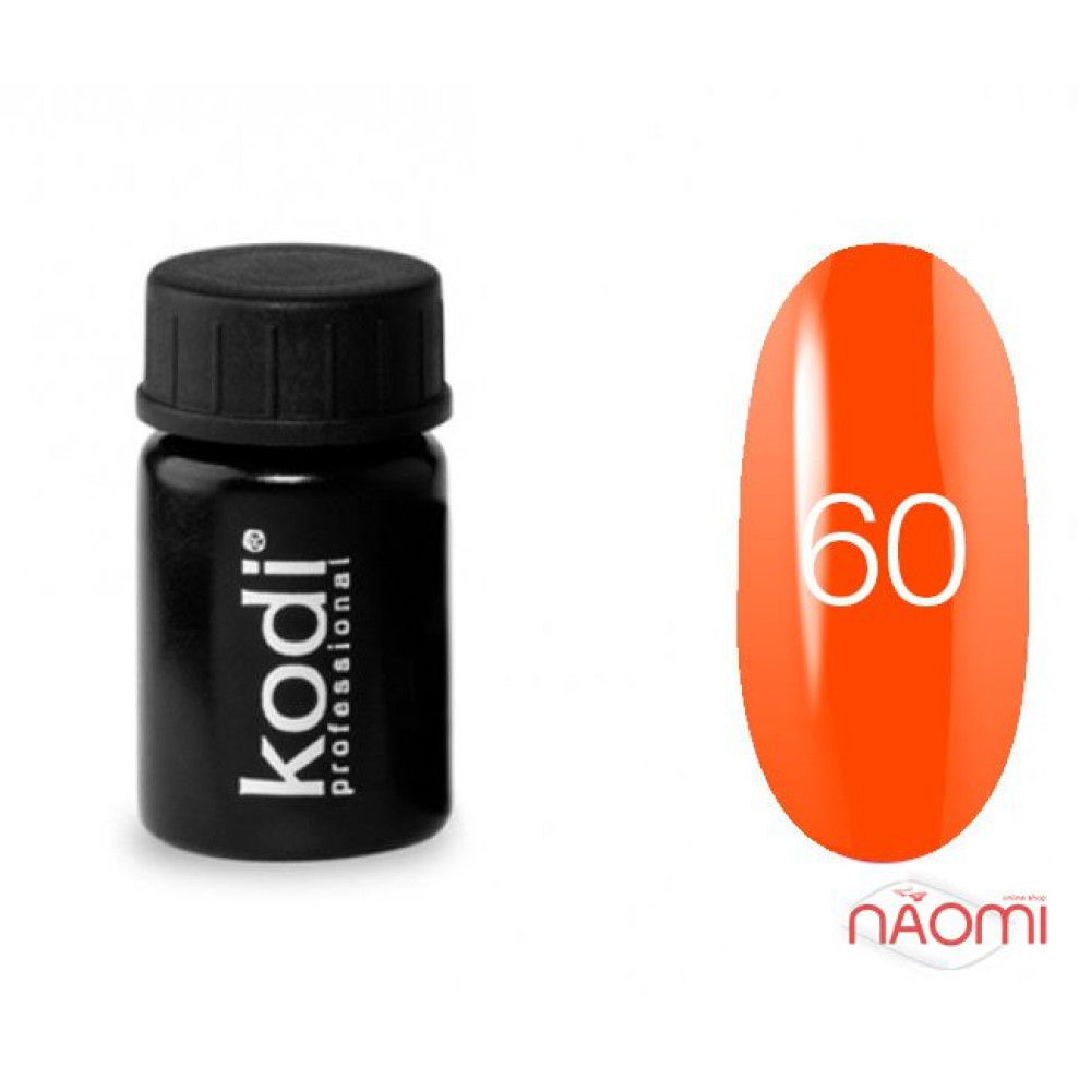 Гель-фарба Kodi Professional 60. колір помаранчевий неоновий. 4 мл