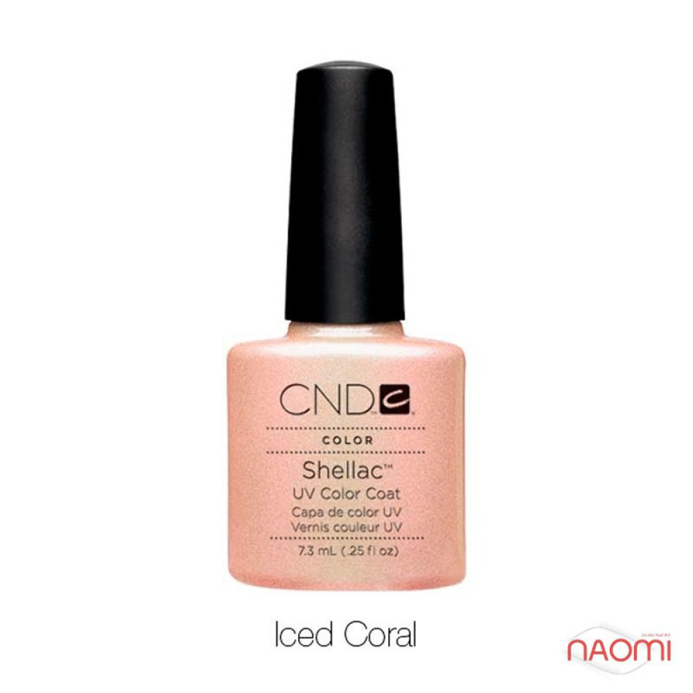 CND Shellac Iced Coral светлый бежево - персиковый, 7,3 мл