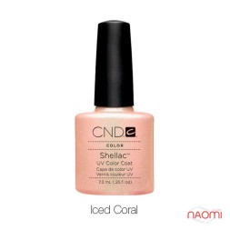 CND Shellac Iced Coral светлый бежево - персиковый. 7.3 мл