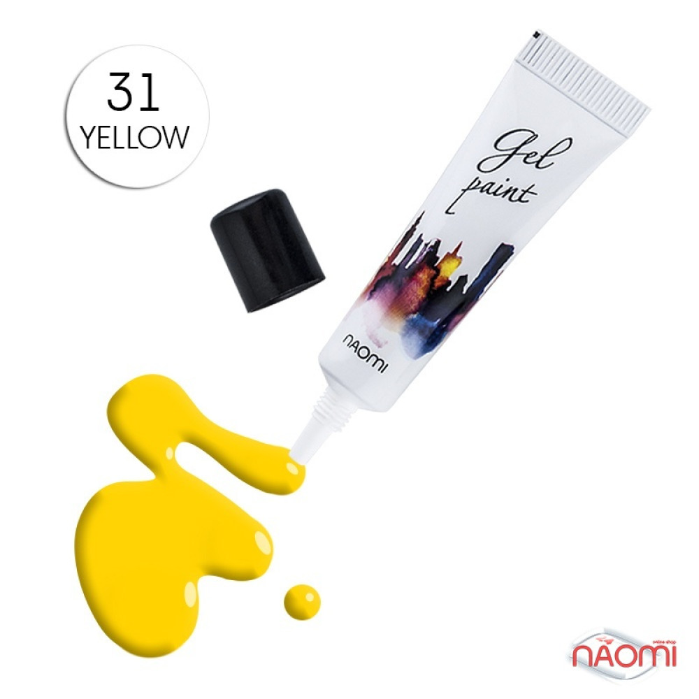 Гель-паста Naomi № 31 Yellow солнечно-желтый, 10 г