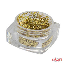 Декор для нігтів Salon Professional Луска, колір золото з голограмою, дрібна 025 Gold Alpha