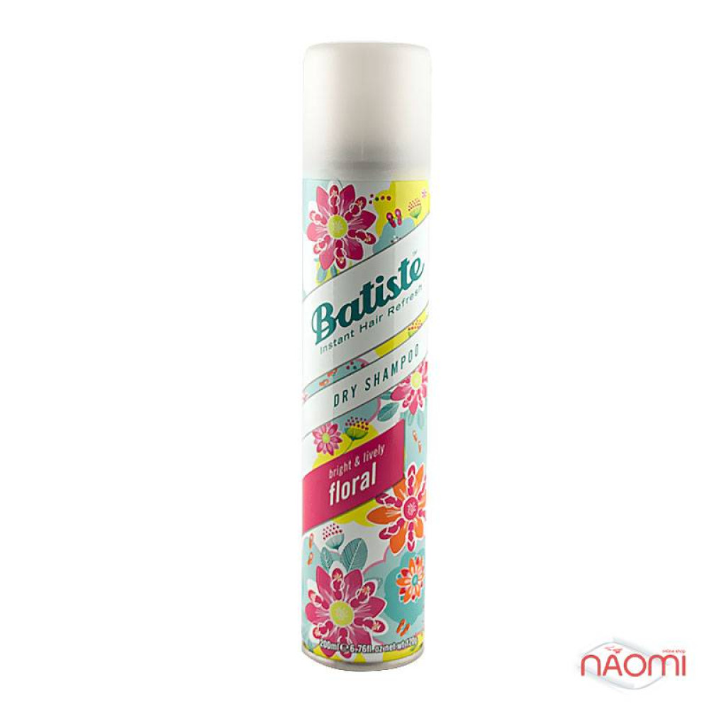 Сухой шампунь для волос - Batiste Dry Shampoo, Bright&Lively Floral, 200 мл