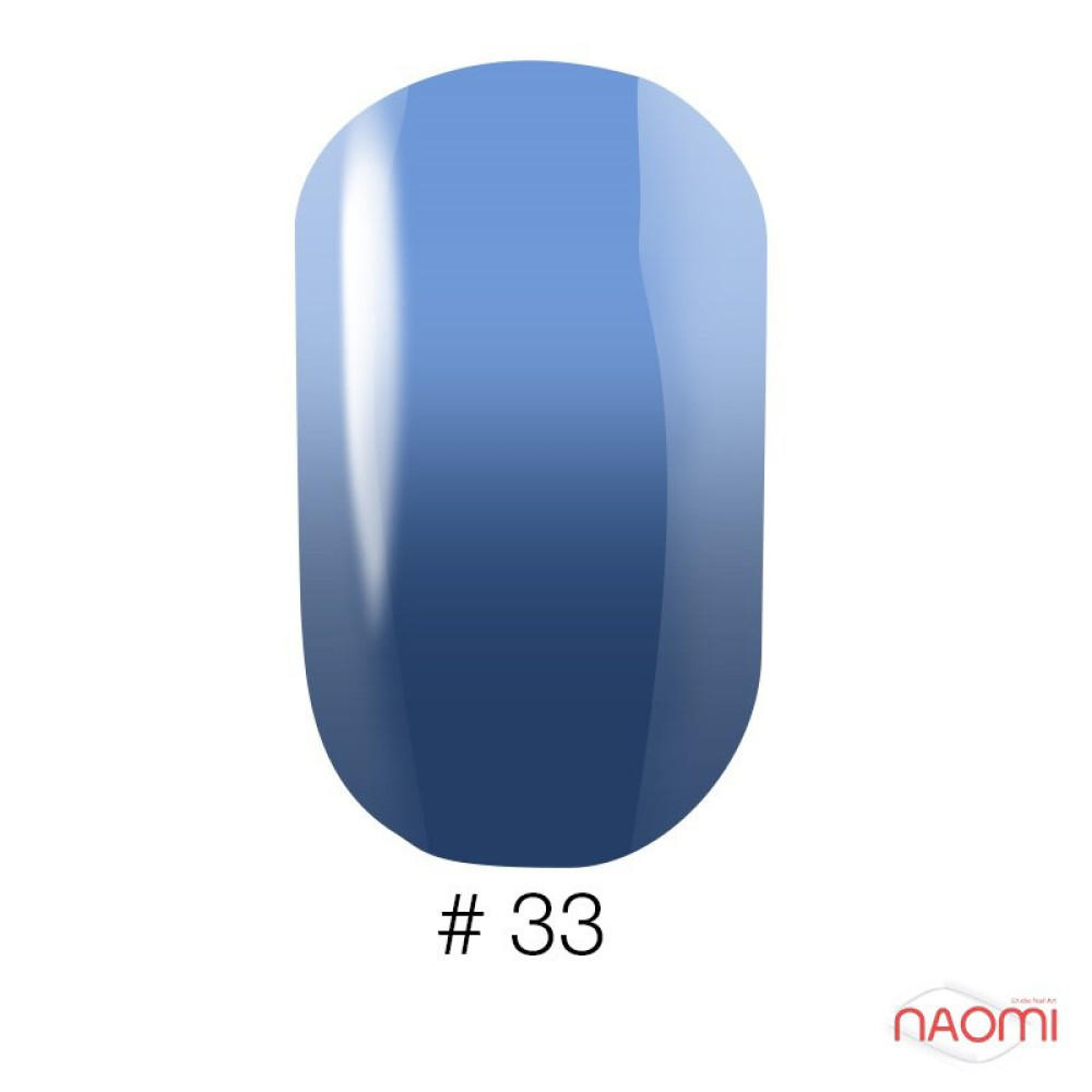 Гель-лак Naomi Thermo Collection 33 сине-голубой с переходом в голубой, 6 мл