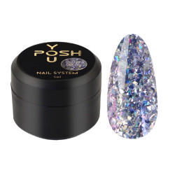 Глиттерный гель You POSH Glitter Color 02 голубое серебро 5 мл