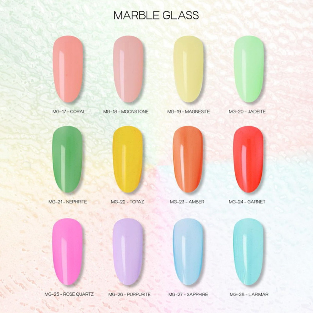 Гель-лак Adore Professional Marble Glass MG-17 Coral коралова глазур 8 мл