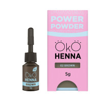 Хна для брів OKO Henna Power Powder 02 Brown 5 г...