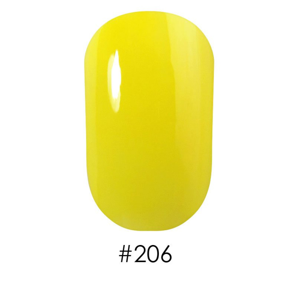 Лак Naomi 206 яскравий лимонно-жовтий, 12 мл