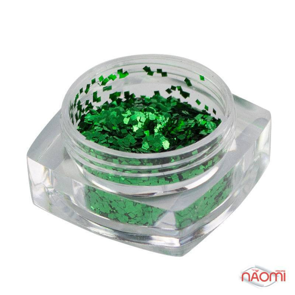Декор для ногтей Salon Professional квадратики, цвет зеленый