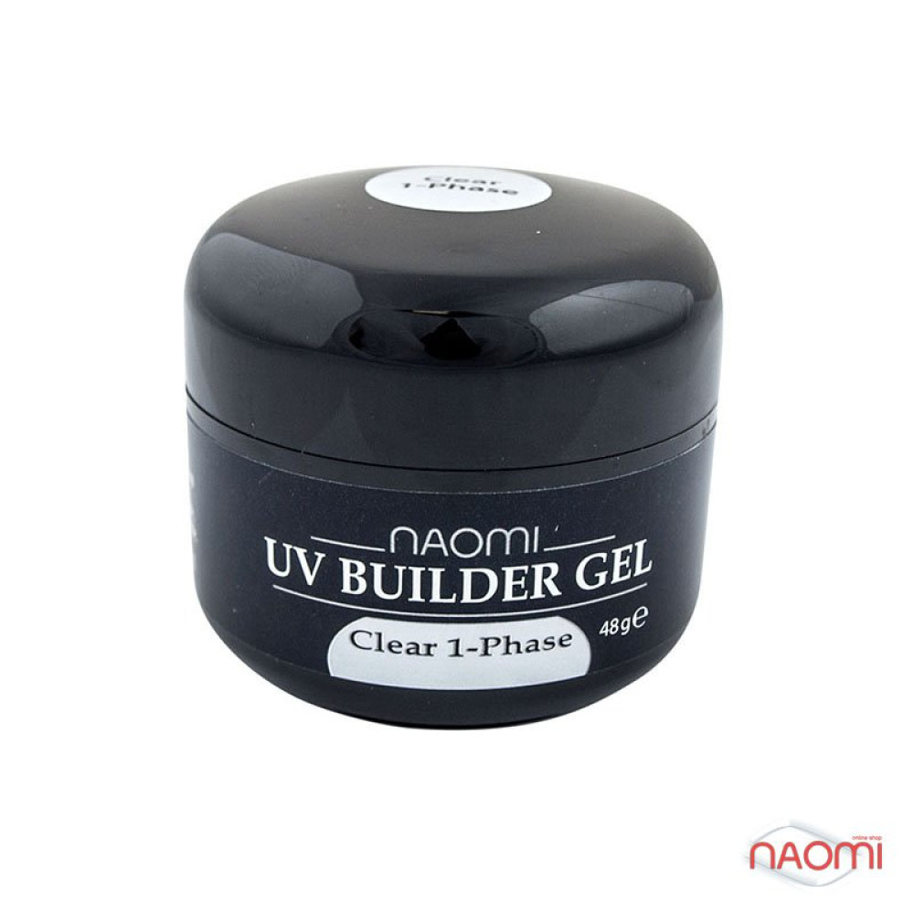 Гель однофазный Naomi UV Builder Clear 1-Phase прозрачный. 48 г