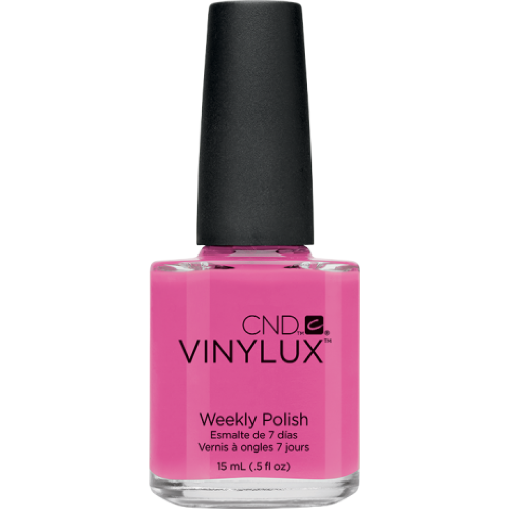 Лак CND Vinylux Weekly Polish 121 Hot Pop Pink яркий насыщенно-розовый, фуксия, 15 мл
