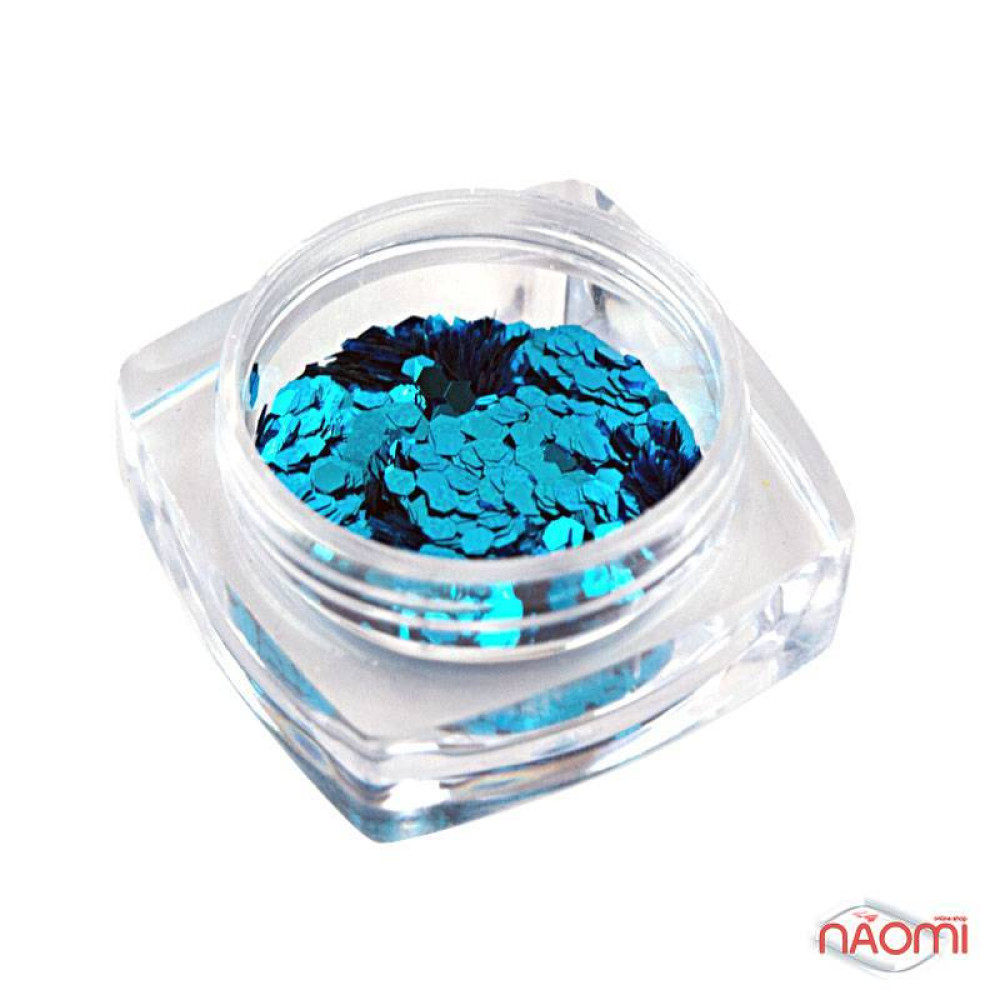 Декор для ногтей Salon Professional Чешуя, цвет синий, крупная 015