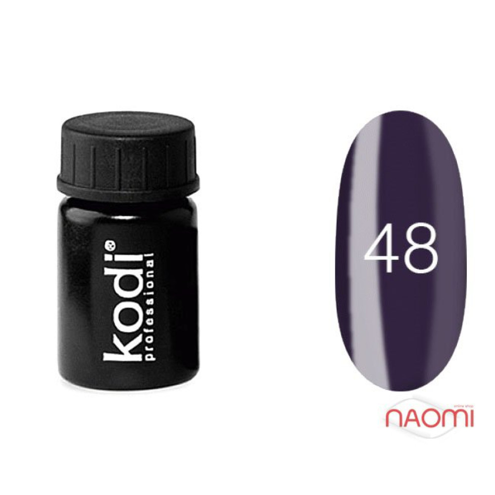 Гель-фарба Kodi Professional 48, колір темно-сірий з шимерами, 4 мл