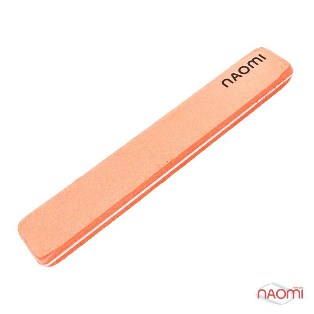 Шлифовщик для ногтей Naomi 180/180, оранжевый CO782A