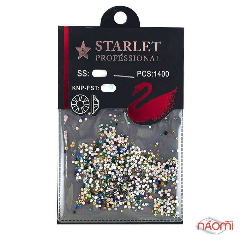 Стразы Starlet Professional №9, цвет ассорти, 1400 шт.