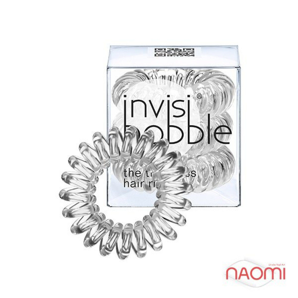 Резинка-браслет для волос Invisibobble ORIGINAL Crystal Clear. цвет прозрачный. 30х16 мм. 3 шт.