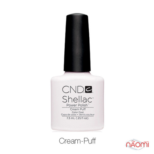 CND Shellac Cream Puff яскравий молочно-білий, 7,3 мл, фото 1, 431 грн.