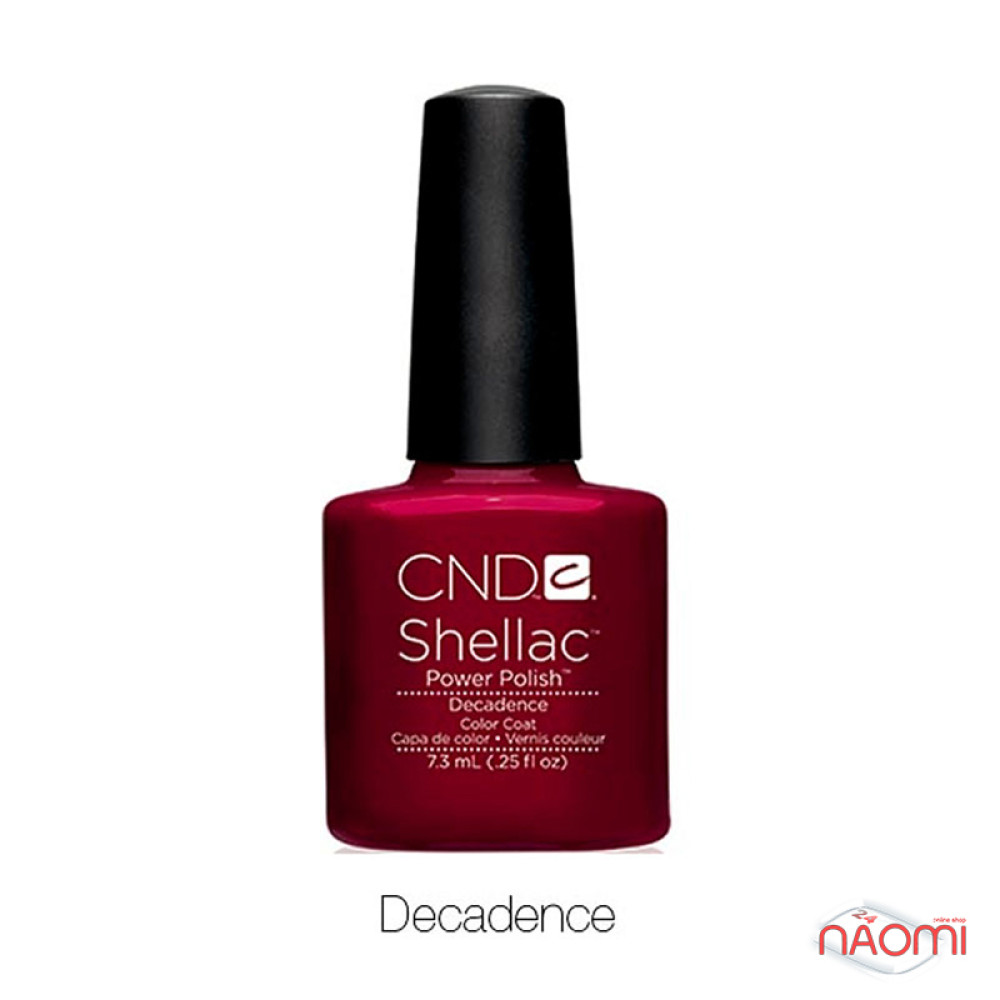 CND Shellac Decadence темный бордово-красный. 7.3 мл
